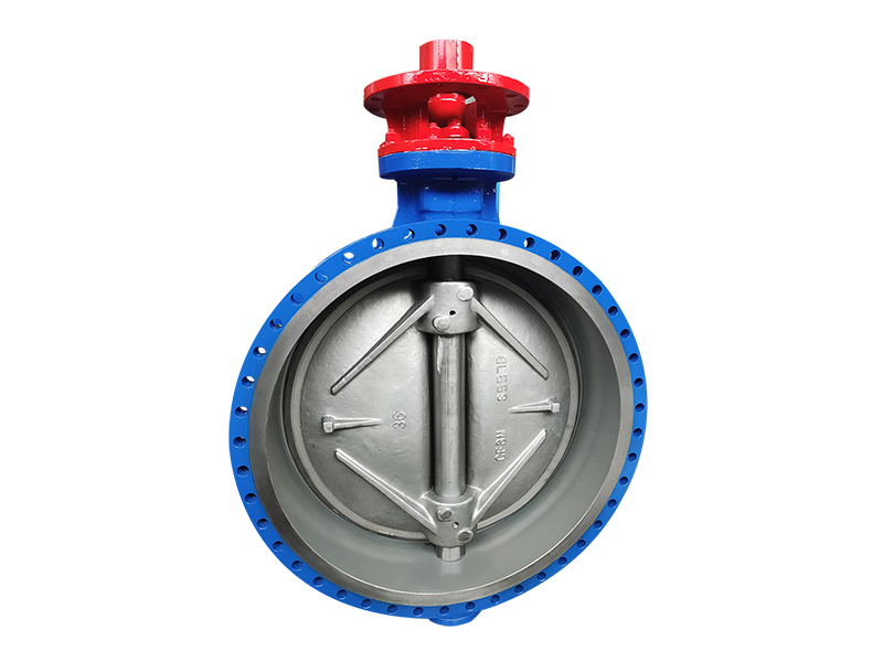 DN900 pneumatic triple eccentric hard seal butterfly valve