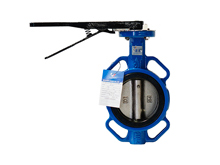 Wafer butterfly valve with handle