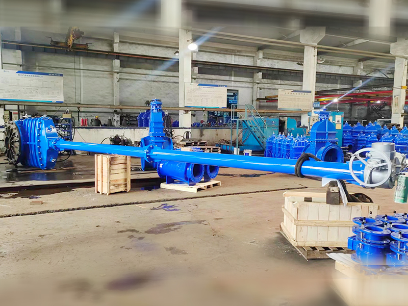 DN1000 Extension stem double flange soft seal gate valve