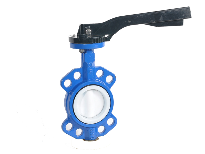 Full PTFE lined wafer butterfly valve